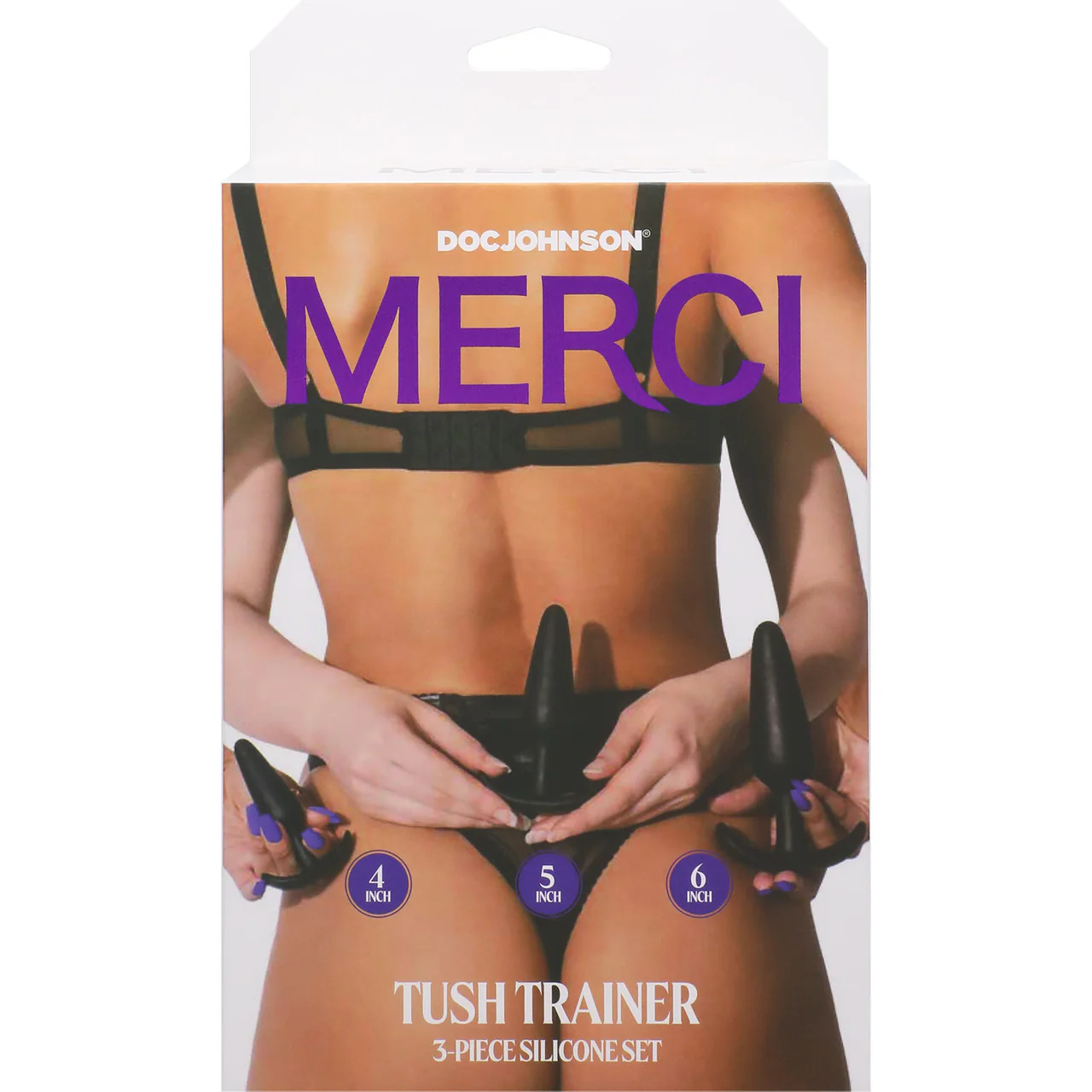 MERCI Tush Trainer 3-Piece Silicone Butt Plug Kit By Doc Johnson - Black - Image 9