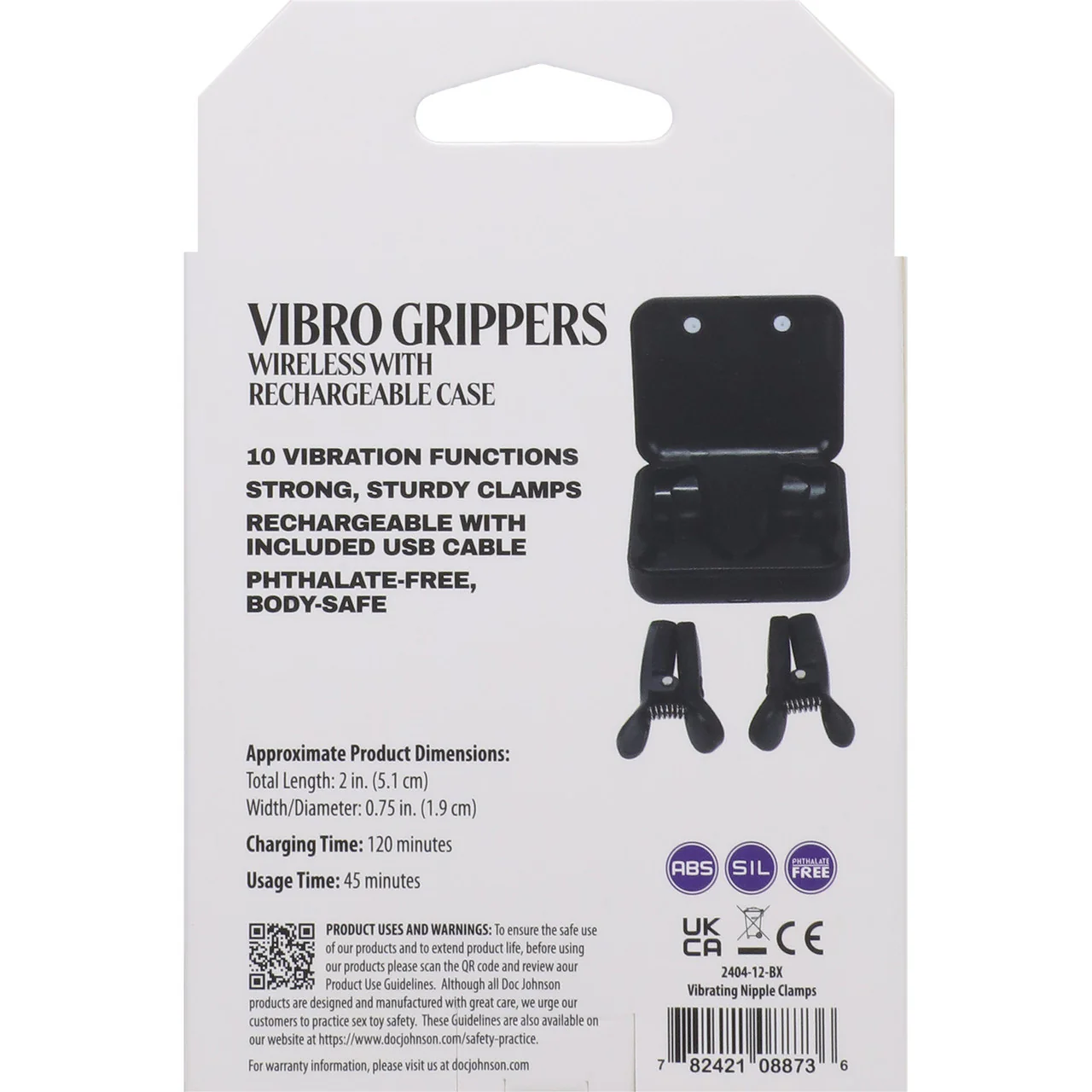 MERCI Vibro Grippers Wireless Vibrating Nipple Clamps With Rechargeable Case By Doc Johnson - Image 7