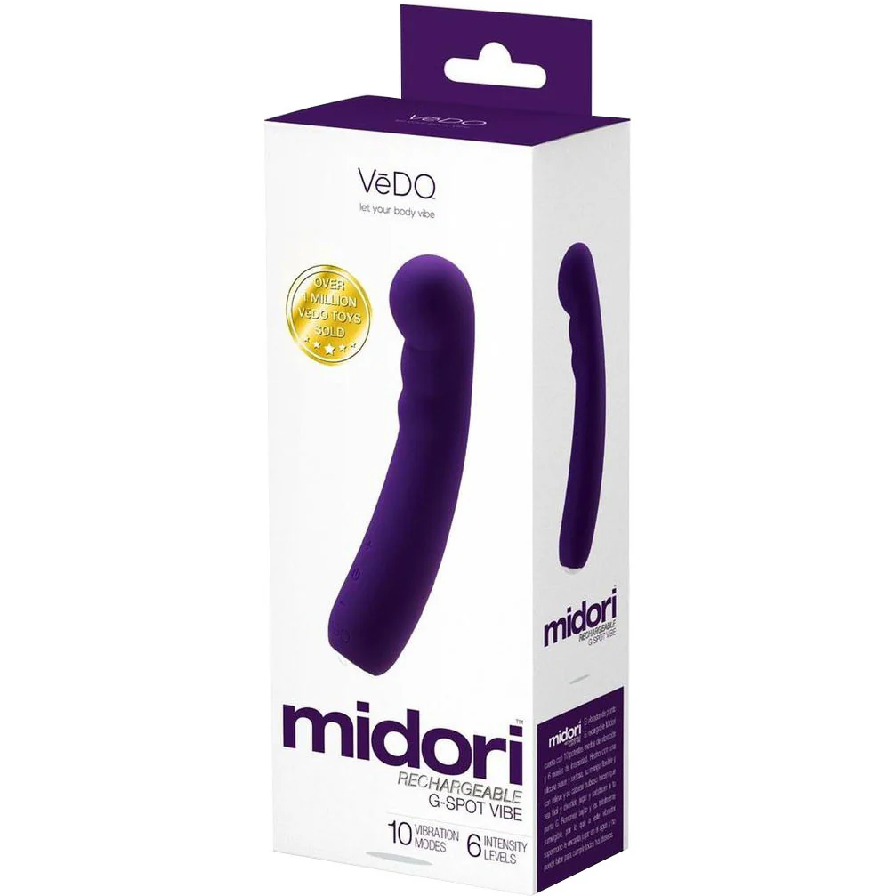 Midori Rechargeable Waterproof Silicone G-Spot Vibrator by VeDO - Deep Purple - Image 4