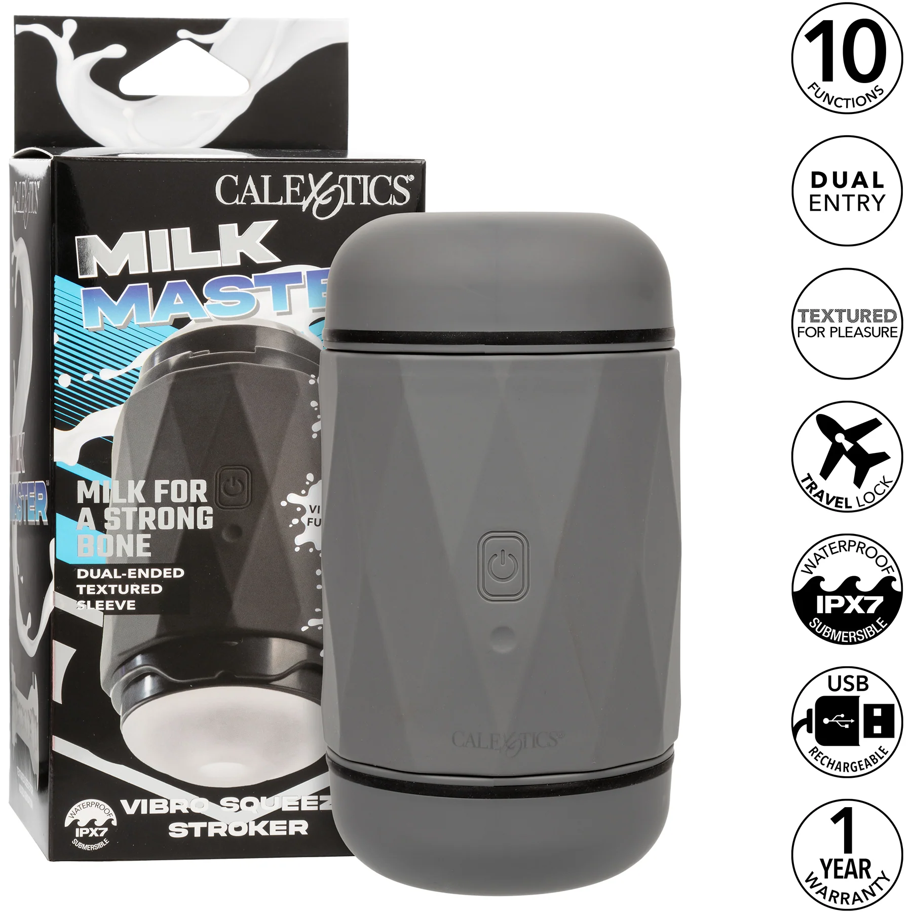 Milk Master™ Vibro Squeeze Stroker Penis Masturbator By CalExotics - Image 8