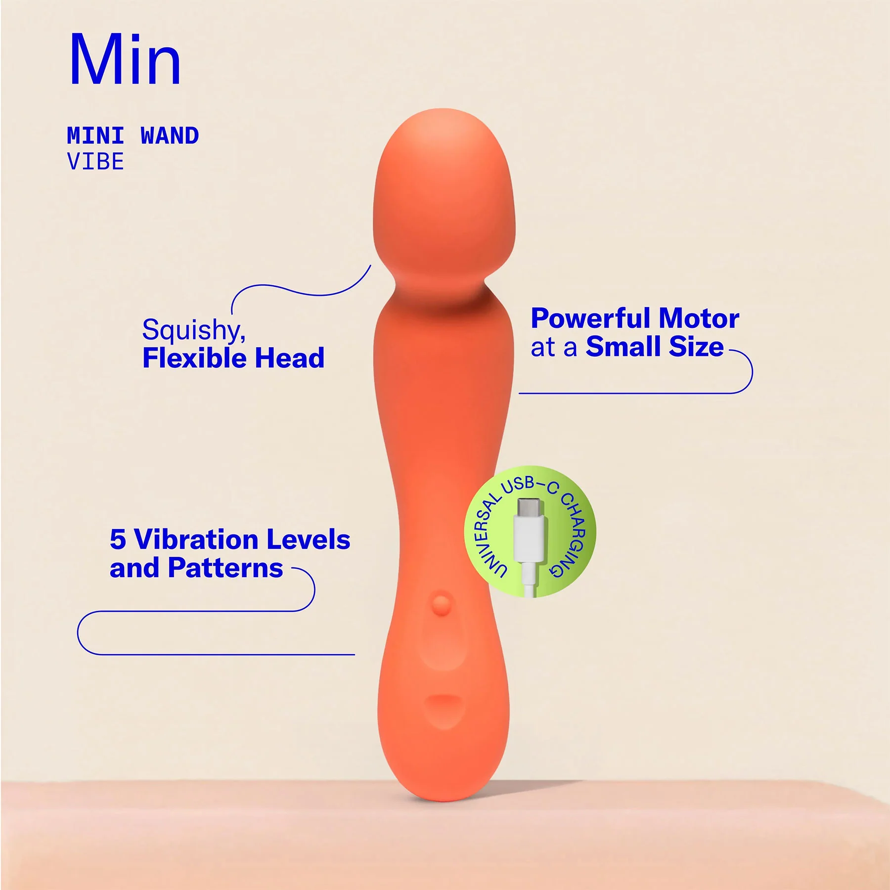 Min Silicone Waterproof Rechargeable Mini Wand Vibrator By Dame - Image 12