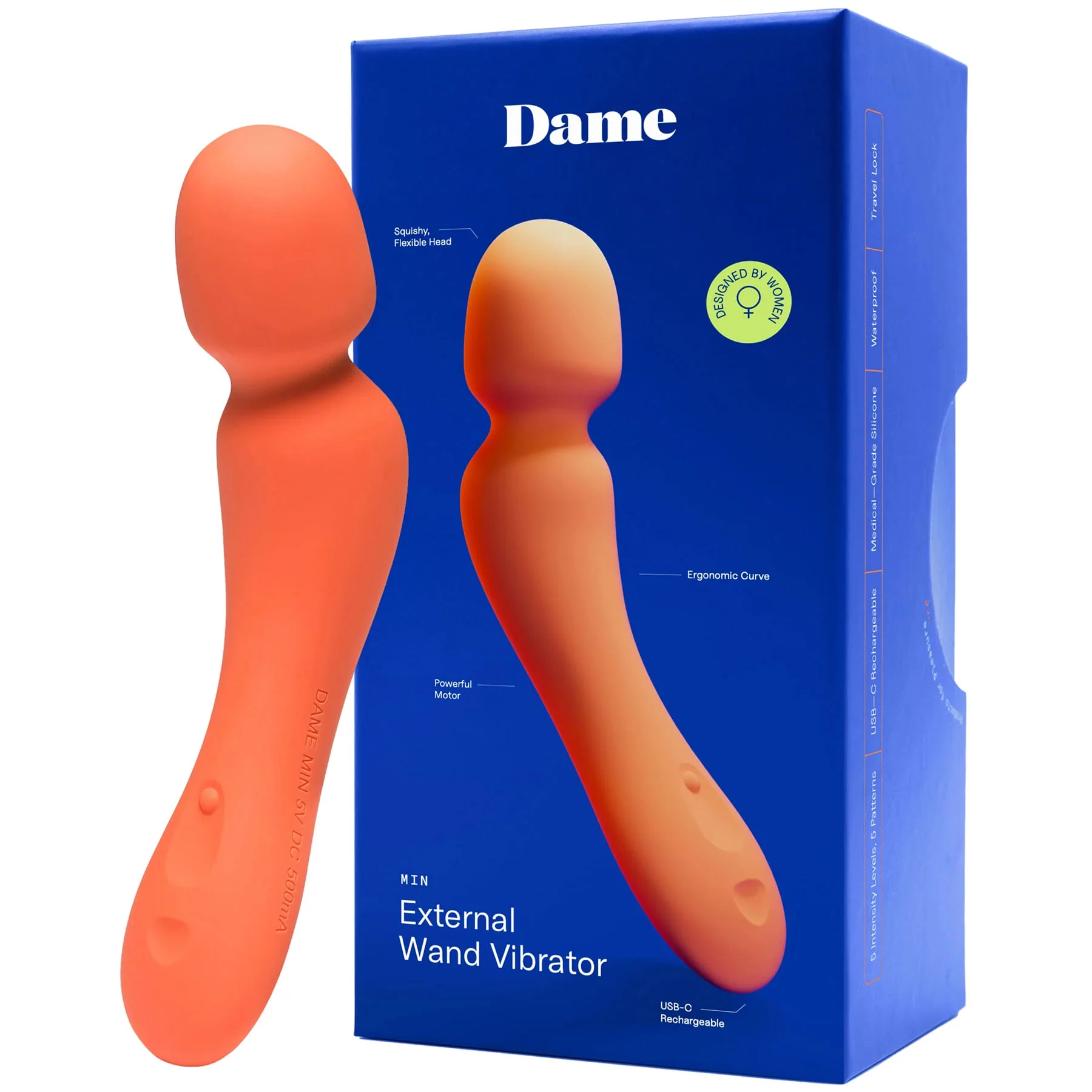 Min Silicone Waterproof Rechargeable Mini Wand Vibrator By Dame - Image 22