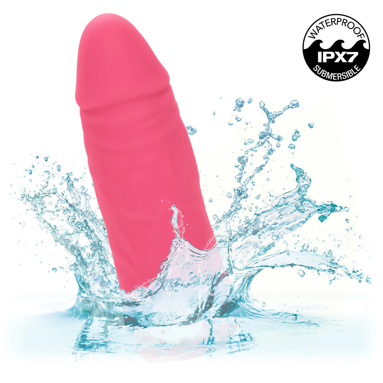 Mini Vibrating Studs Rechargeable Waterproof Silicone Dildo By CalExotics - Pink - Image 7