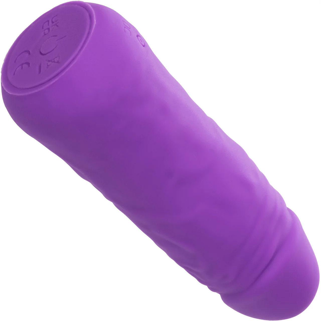 Mini Vibrating Studs Rechargeable Waterproof Silicone Dildo By CalExotics - Purple - Image 4