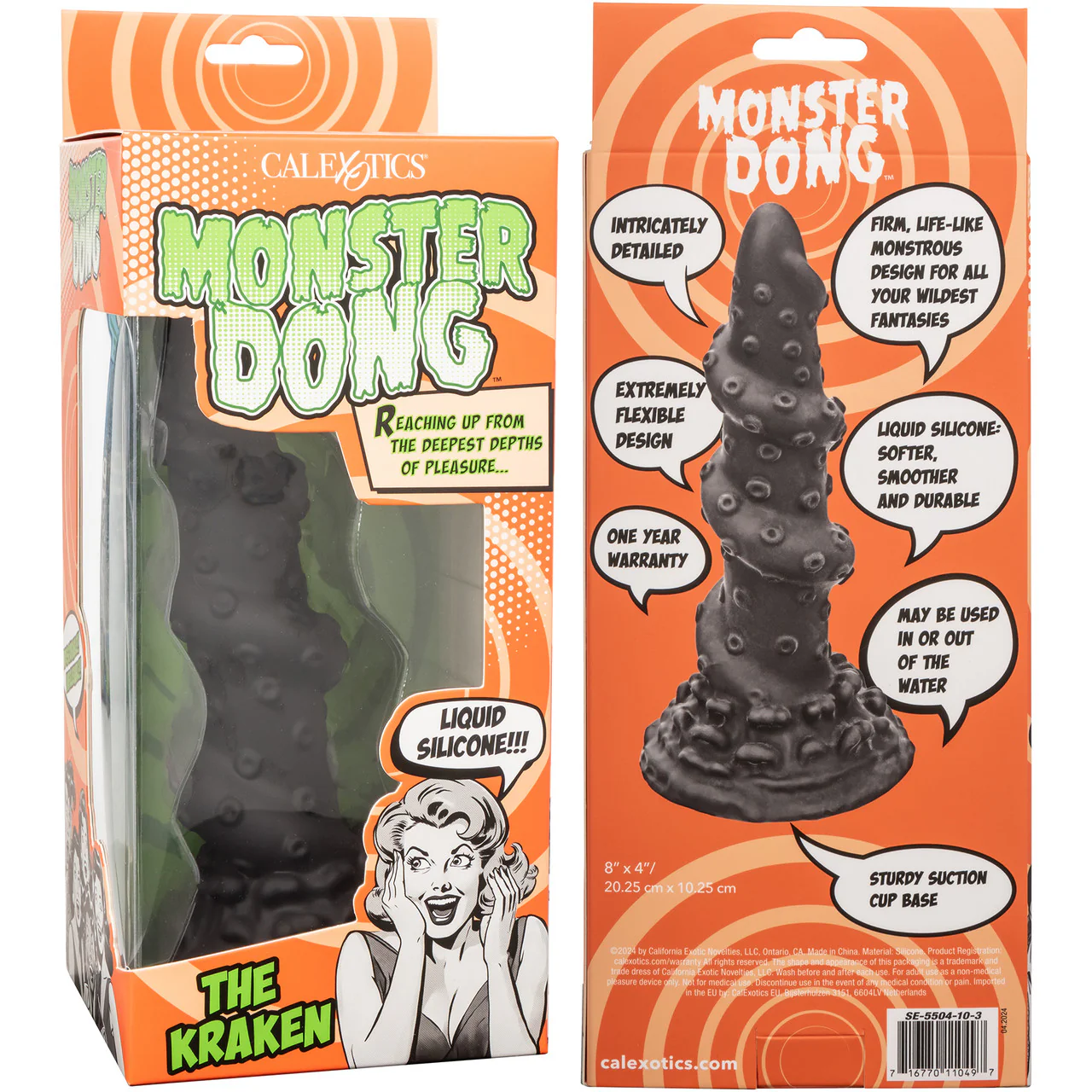 Monster Dong™ The Kraken 8" Silicone Suction Cup Fantasy Dildo By CalExotics - Image 8