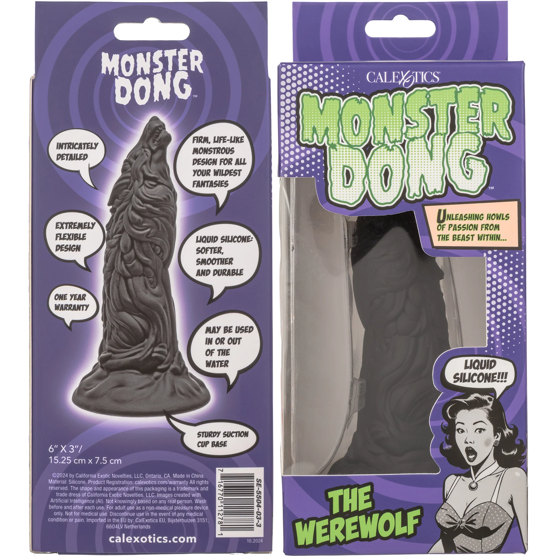 Monster Dong™ The Werewolf 6" Silicone Suction Cup Fantasy Dildo By CalExotics - Image 6