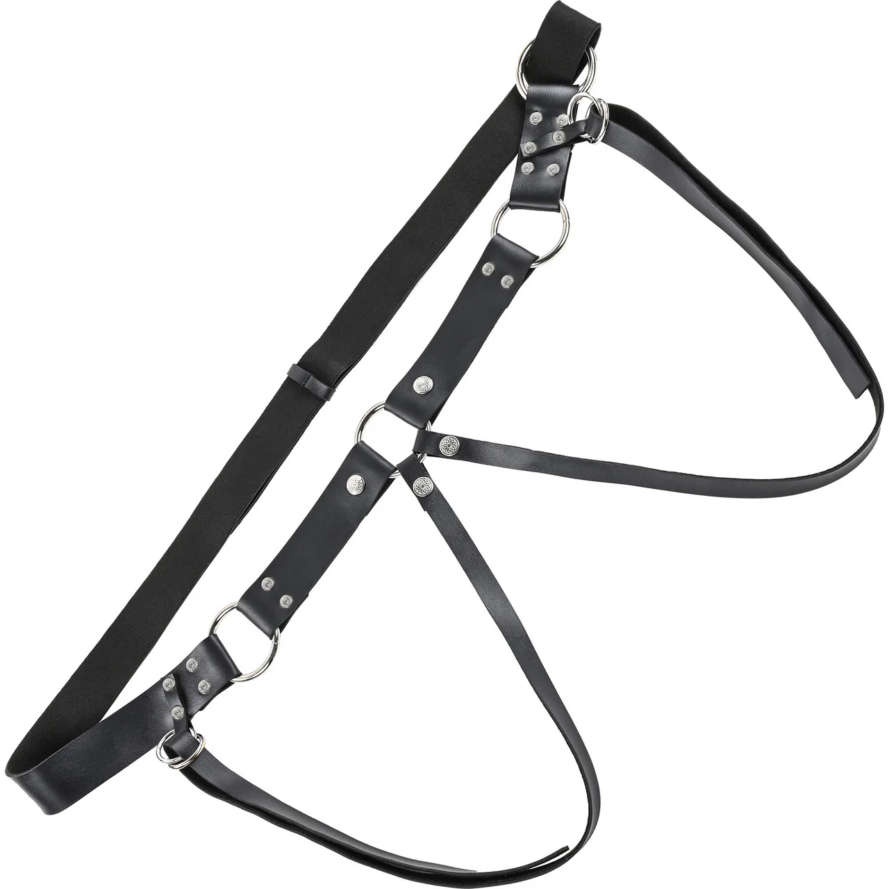Montero Adjustable Faux Leather Strap-On Harness By Sportsheets - Image 7
