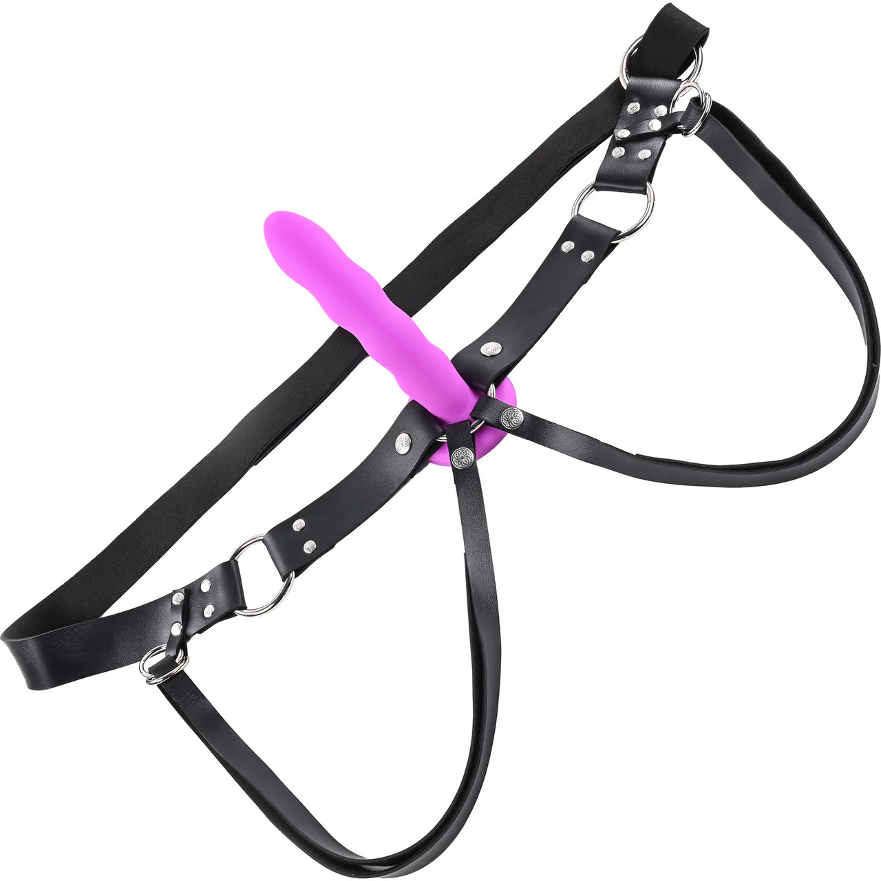 Montero Adjustable Faux Leather Strap-On Harness By Sportsheets - Image 8