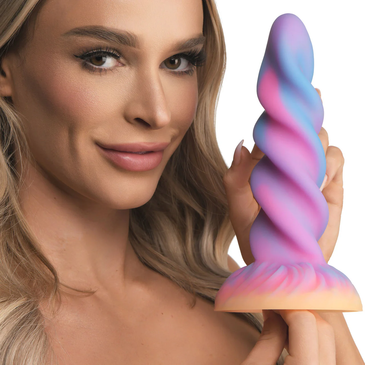 Moon Rider Glow In The Dark Unicorn 8" Silicone Suction Cup Dildo By Creature Cocks - Image 9