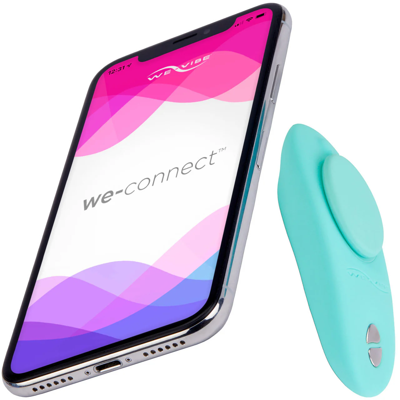 Moxie+ by We-Vibe Wearable Hands-Free Remote or App Controlled Panty Vibrator - Aqua - Image 2