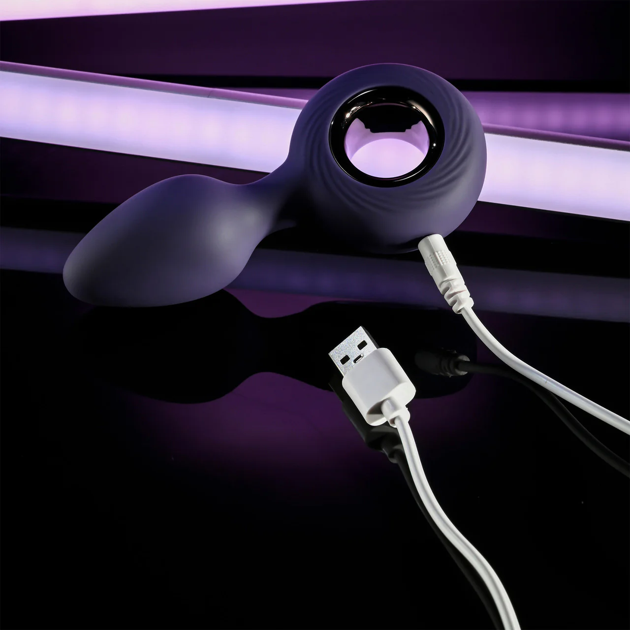 My Precious Rechargeable Waterproof Silicone Vibrating Anal Plug By Evolved Novelties - Purple - Image 10