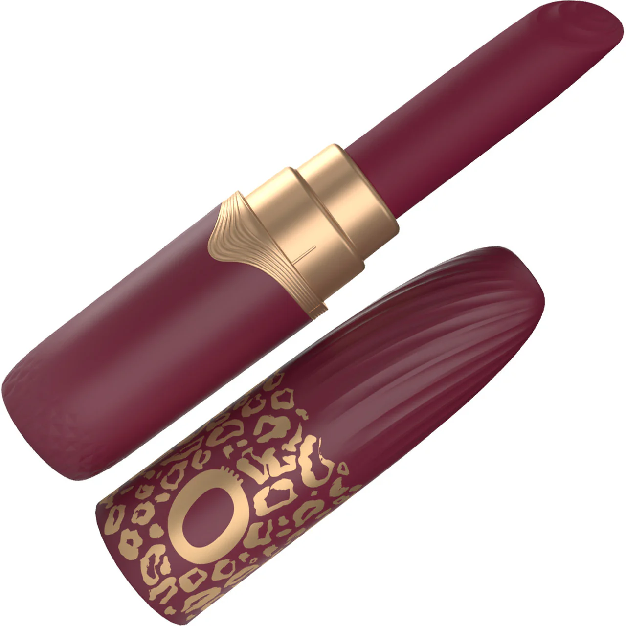My Secret Premium Rechargeable Vibrating Lipstick With 4 Tips By Screaming O - Merlot - Image 4