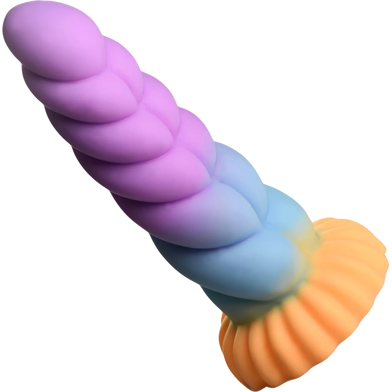 Mystique Unicorn Curvy Bumpy 8.3" Silicone Suction Cup Dildo By Creature Cocks - Image 10
