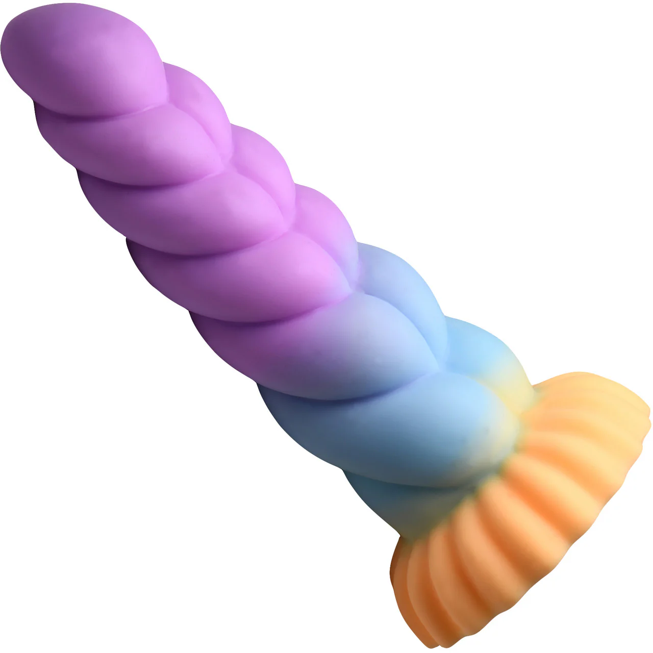 Mystique Unicorn Curvy Bumpy 8.3" Silicone Suction Cup Dildo By Creature Cocks - Image 3