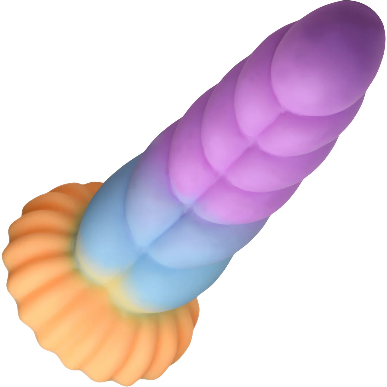 Mystique Unicorn Curvy Bumpy 8.3" Silicone Suction Cup Dildo By Creature Cocks - Image 5