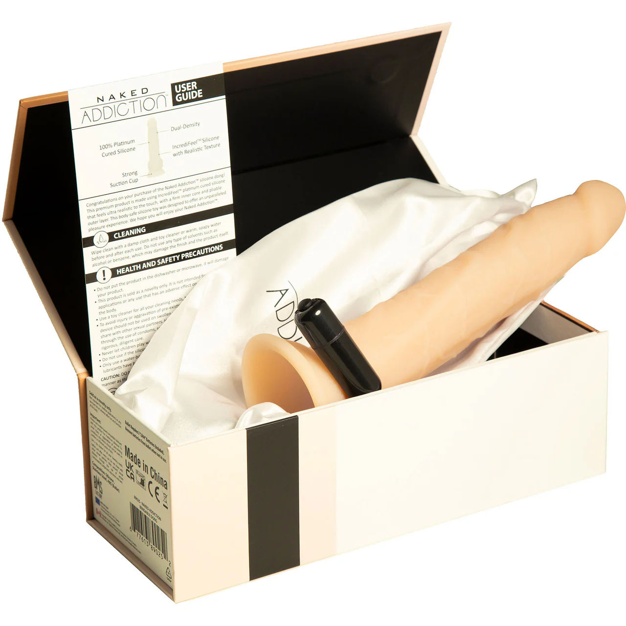 Naked Addiction Dual Density 9" Bendable Silicone Suction Cup Dildo - Vanilla - Image 6