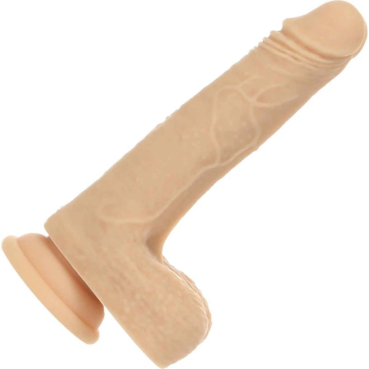 Naked Addiction Rotating, Thrusting, Vibrating 7.5" Silicone Suction Cup Dildo With Balls & Remote
