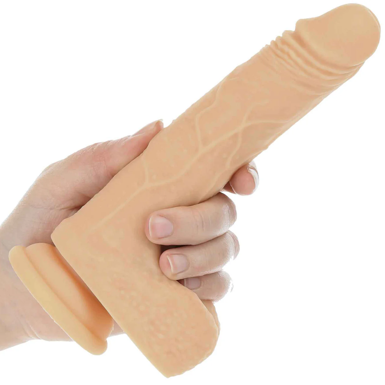 Naked Addiction Rotating, Thrusting, Vibrating 7.5" Silicone Suction Cup Dildo With Balls & Remote - Image 3