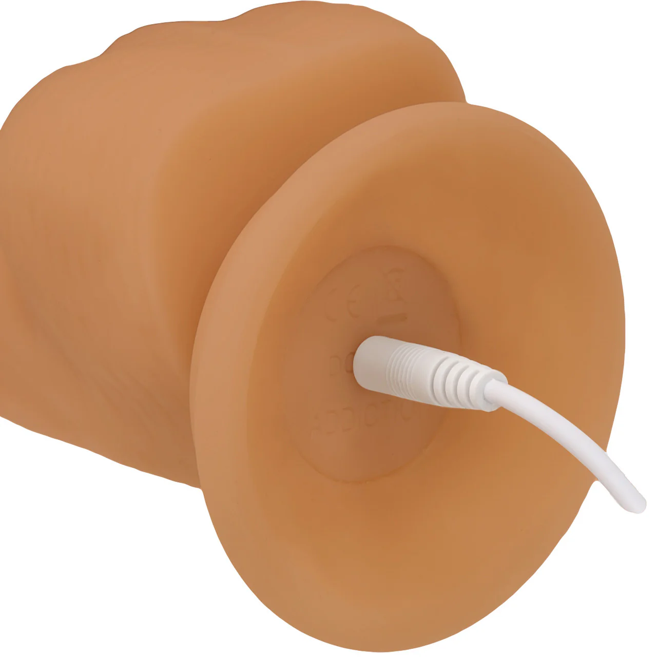 Naked Addiction Rotating & Vibrating 8" Silicone Suction Cup Dildo With Balls & Remote - Caramel - Image 13