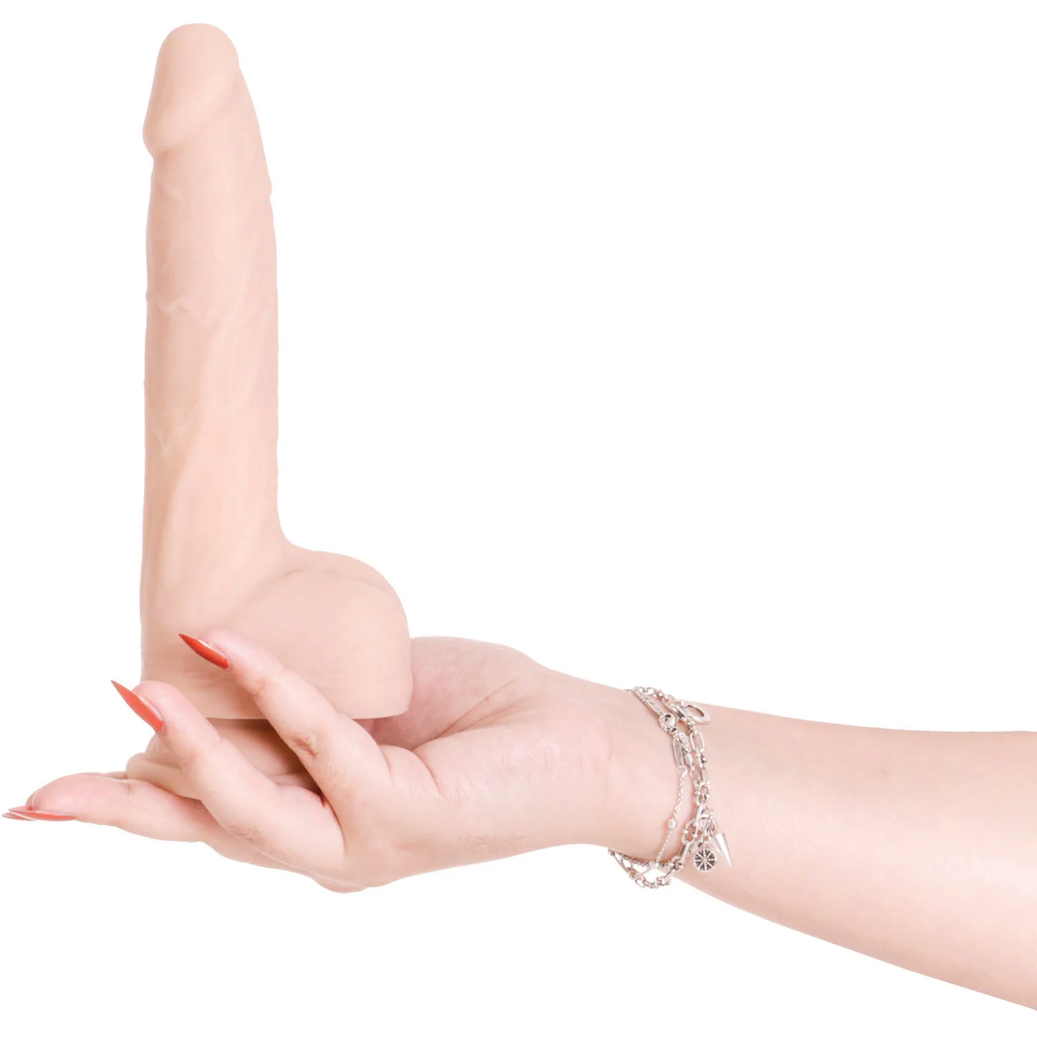 Naked Addiction Thrusting, Vibrating 8.5" Silicone Suction Cup Dildo With Balls & Remote - Image 6