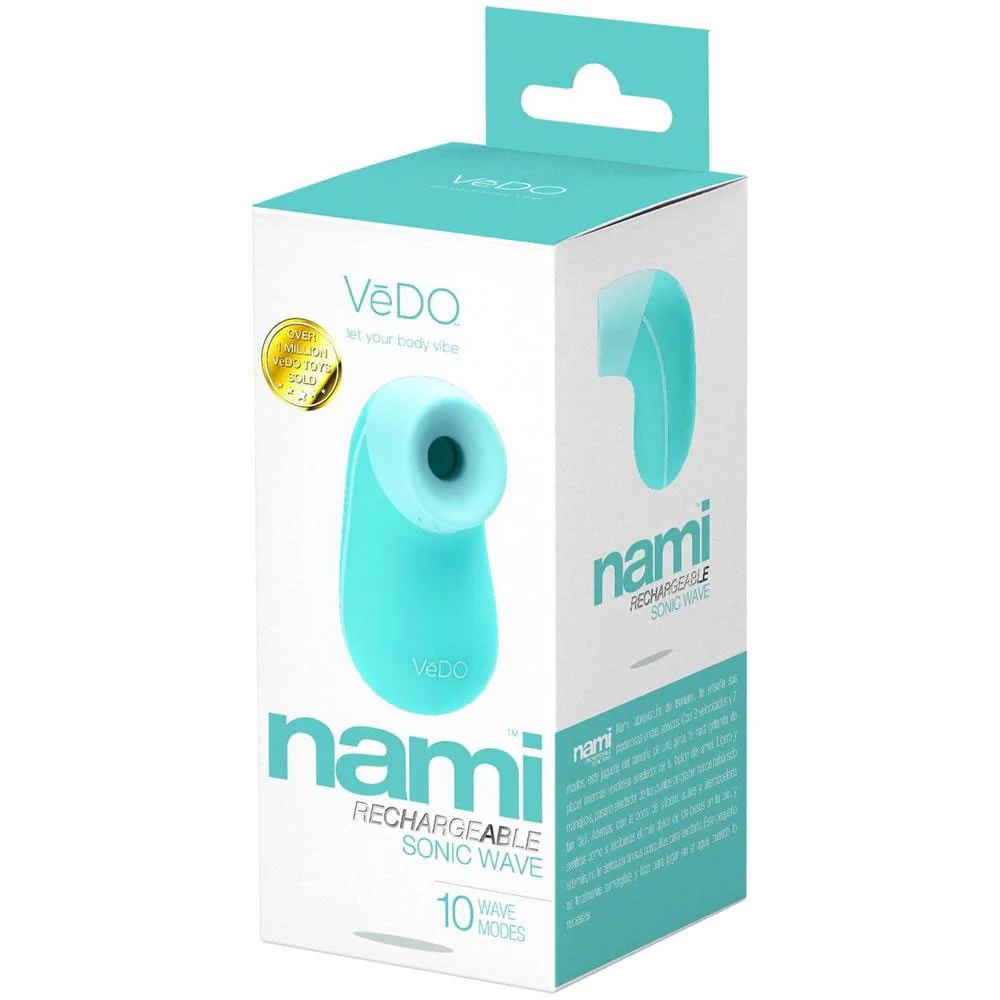 NAMI Sonic Wave Rechargeable Silicone Clitoral Pulsating Vibrator by VeDO - Tease Me Turquoise - Image 3