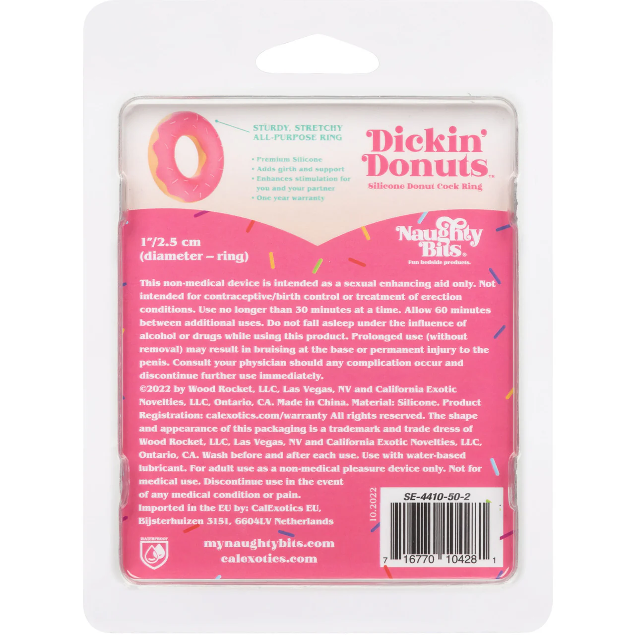 Naughty Bits Dickin' Donuts Silicone Donut Cock Ring By CalExotics - Pink - Image 12