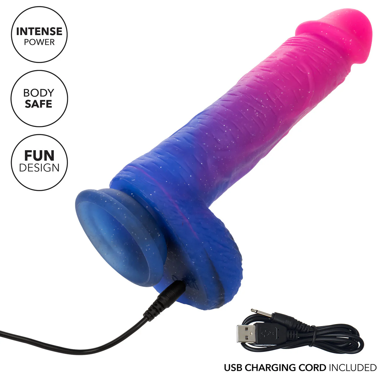 Naughty Bits Ombré Hombre XL Silicone Vibrating Suction Cup 8.5" Dildo by CalExotics - Image 11