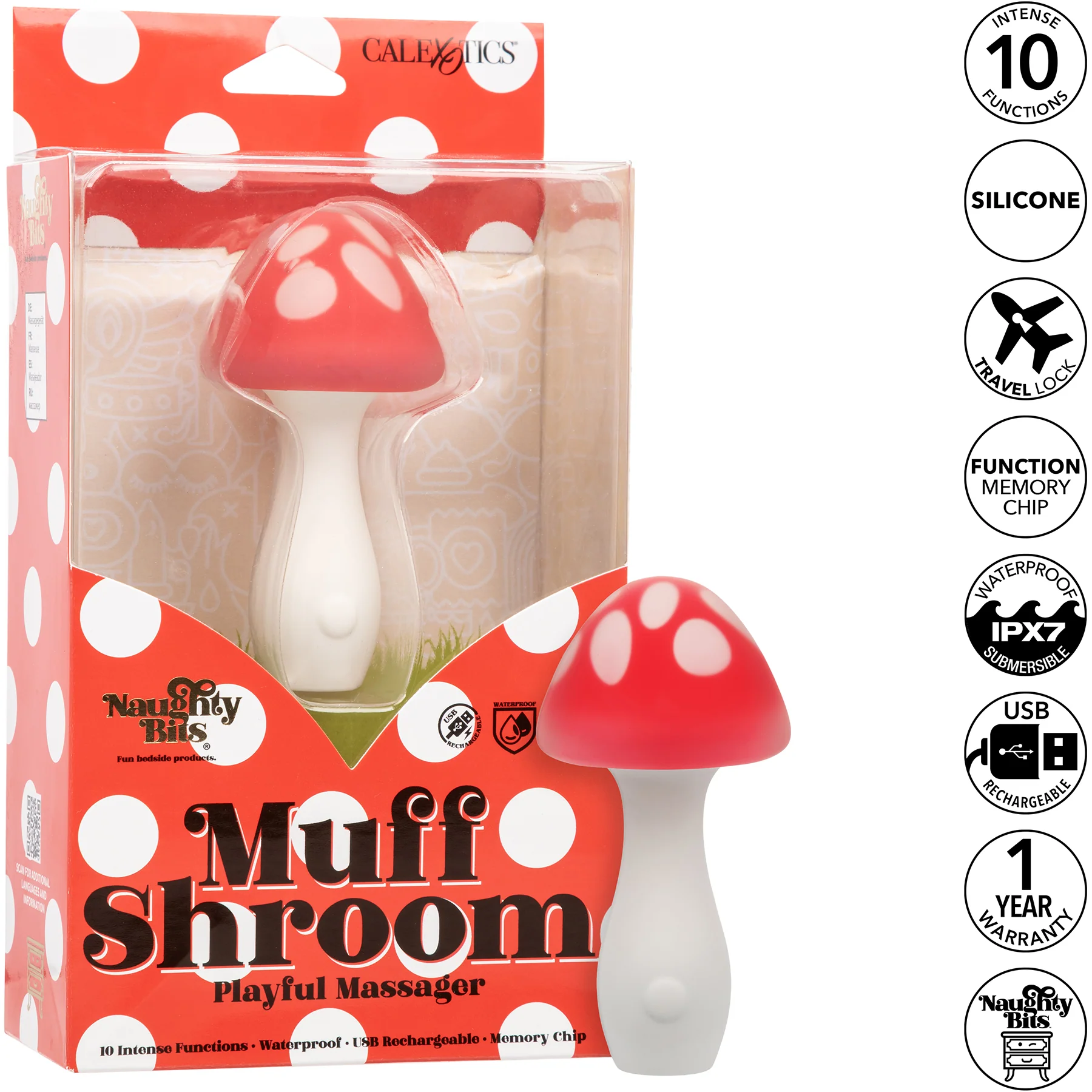 Naughty Bits® Muff Shroom™ Playful Silicone Massager By CalExotics - Image 7