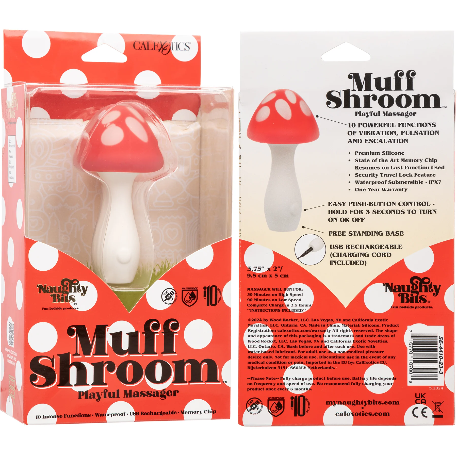 Naughty Bits® Muff Shroom™ Playful Silicone Massager By CalExotics - Image 9