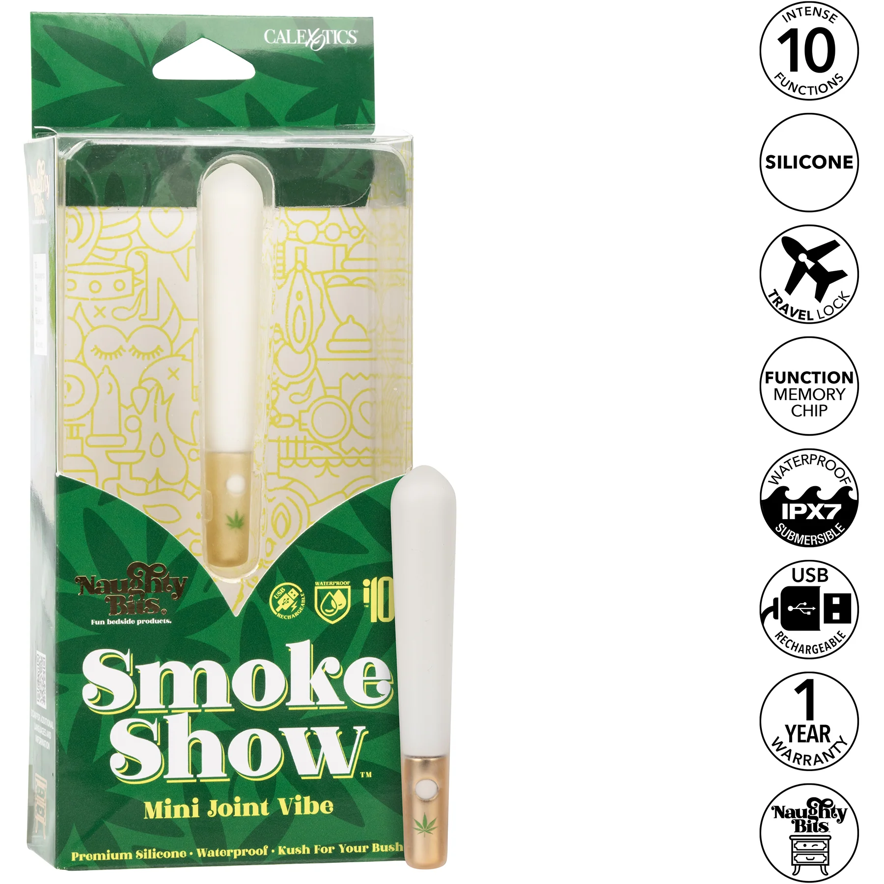 Naughty Bits® Smoke Show™ Mini Joint Silicone Vibe By CalExotics - Image 7