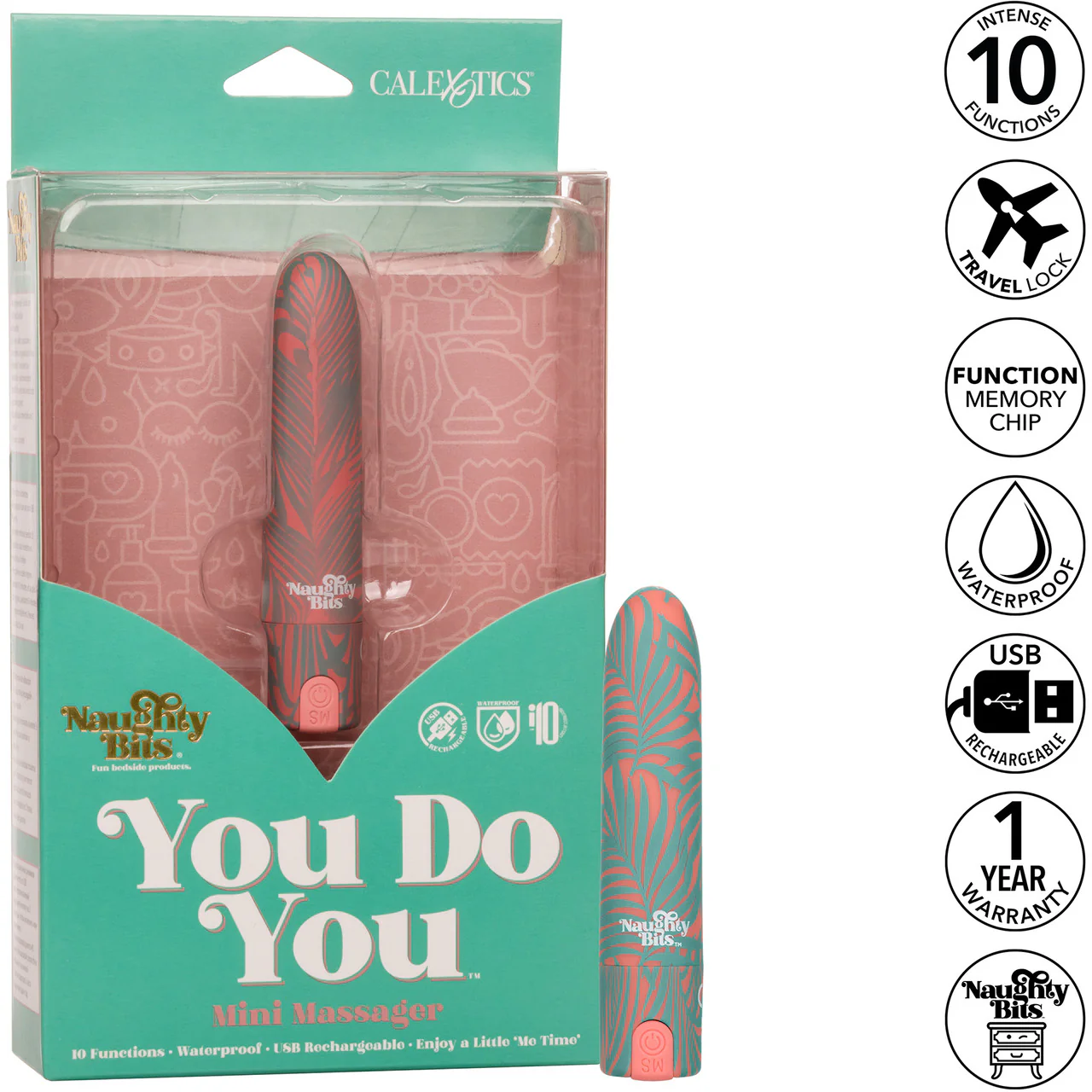 Naughty Bits You Do You Waterproof Rechargeable Mini Massager By CalExotics - Image 8