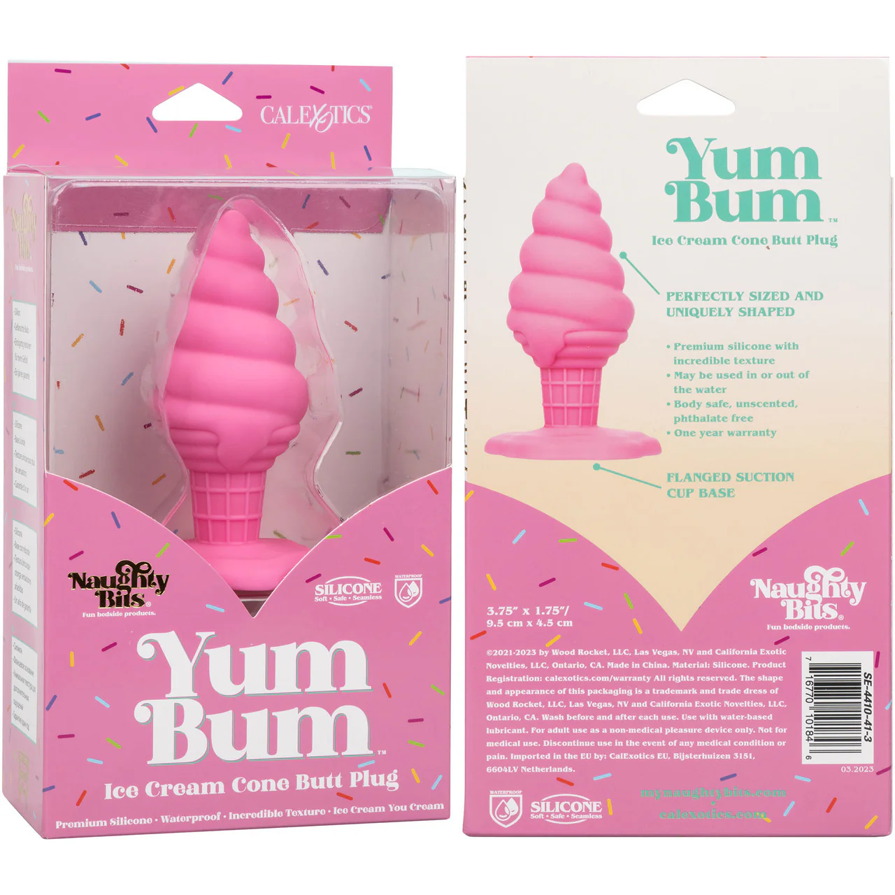 Naughty Bits Yum Bum Ice Cream Cone Silicone Butt Plug By CalExotics - Pink - Image 10