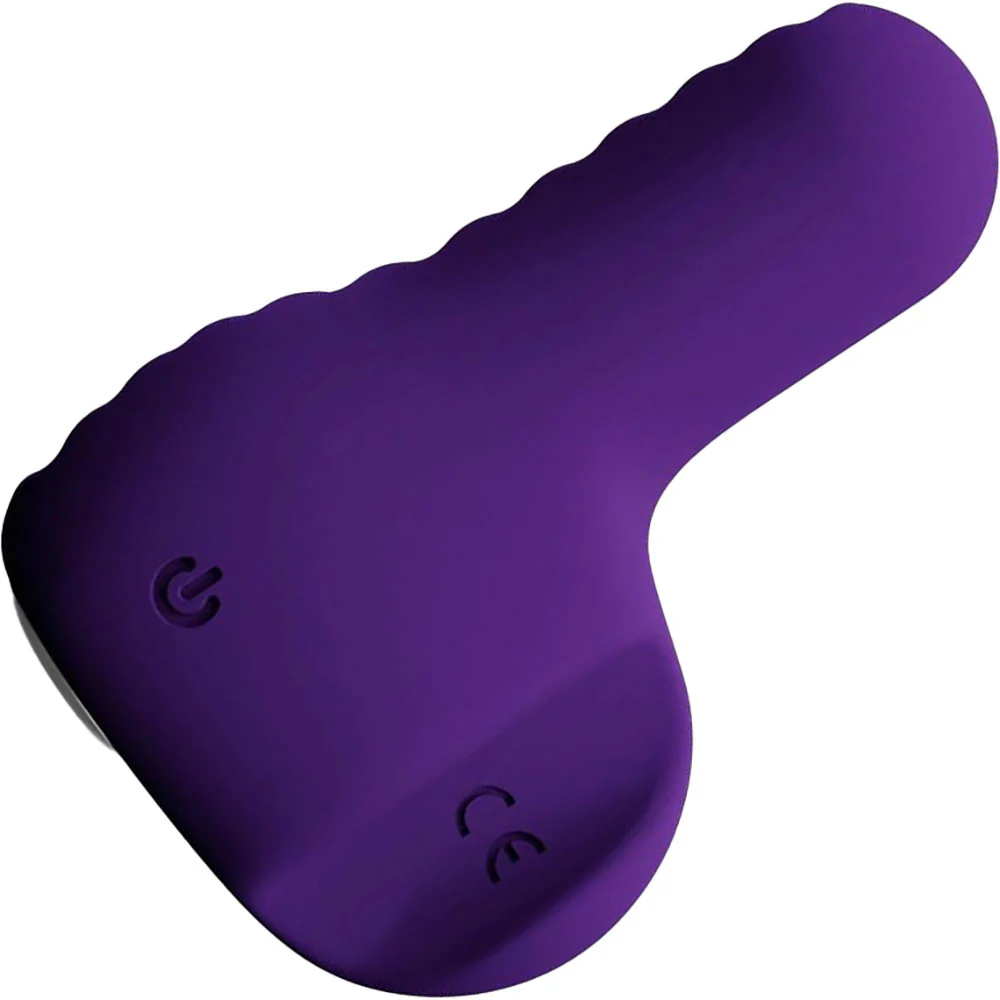 NEA Rechargeable Silicone Waterproof Vibrating Finger Bullet  by VeDO - Deep Purple - Image 3