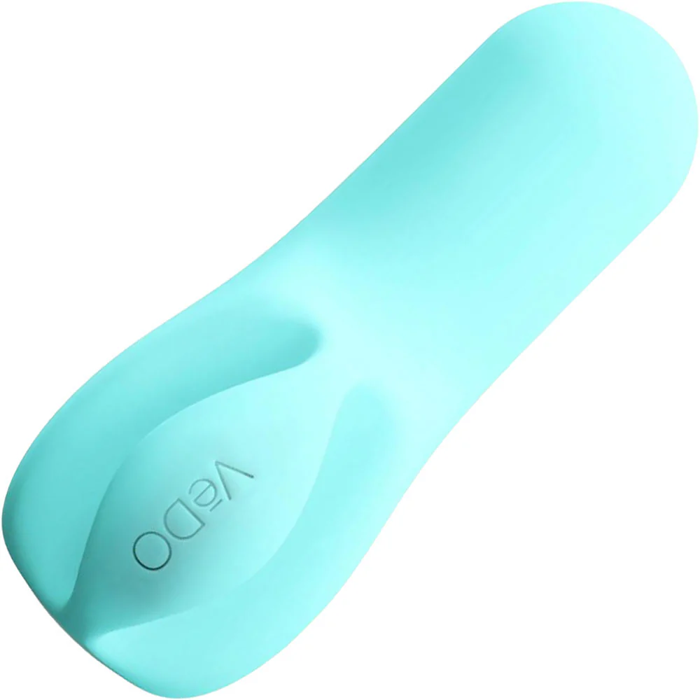 NEA Rechargeable Silicone Waterproof Vibrating Finger Bullet  by VeDO - Tease Me Turquoise