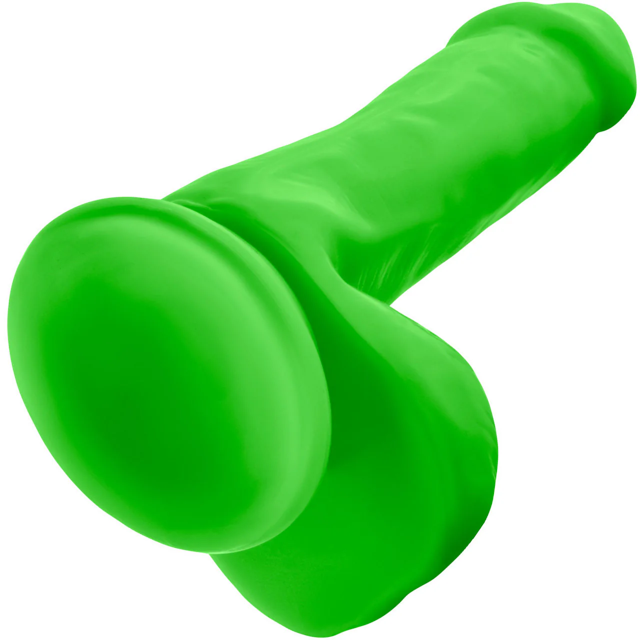 Neo Elite 6 Inch Dual Density Realistic Silicone Dildo With Balls by Blush - Neon Green - Image 3