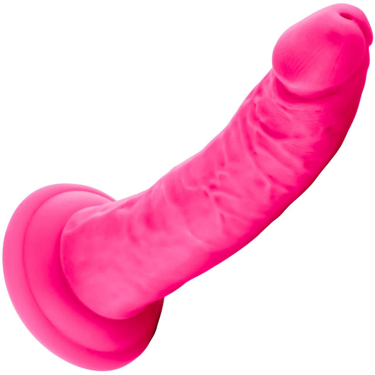 Neo Elite 7.5 Inch Dual Density Realistic Silicone Dildo by Blush - Neon Pink - Image 3