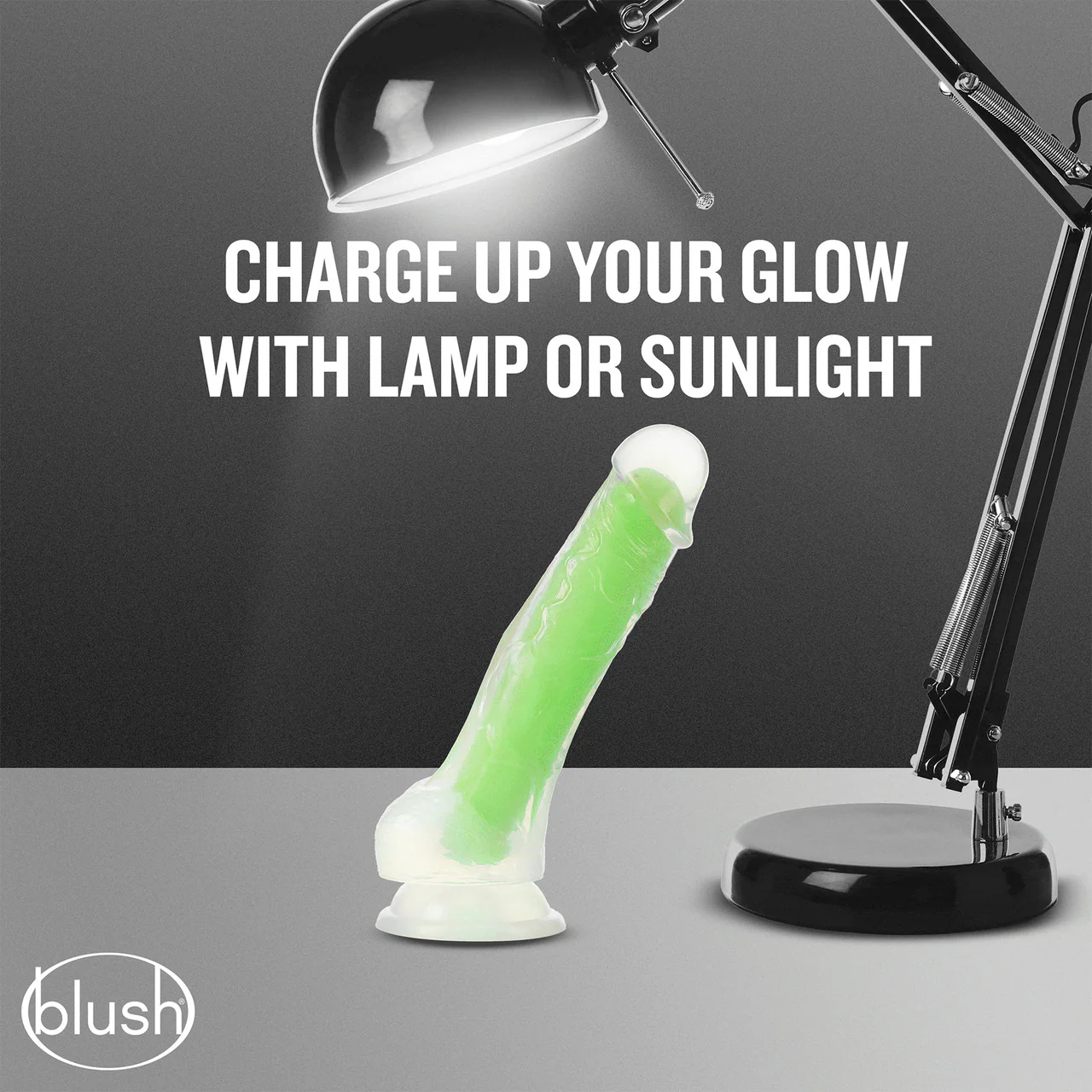 Neo Elite Viper Glow In The Dark 7.5" Dual Density Realistic Silicone Dildo With Balls by Blush - Neon Green - Image 7