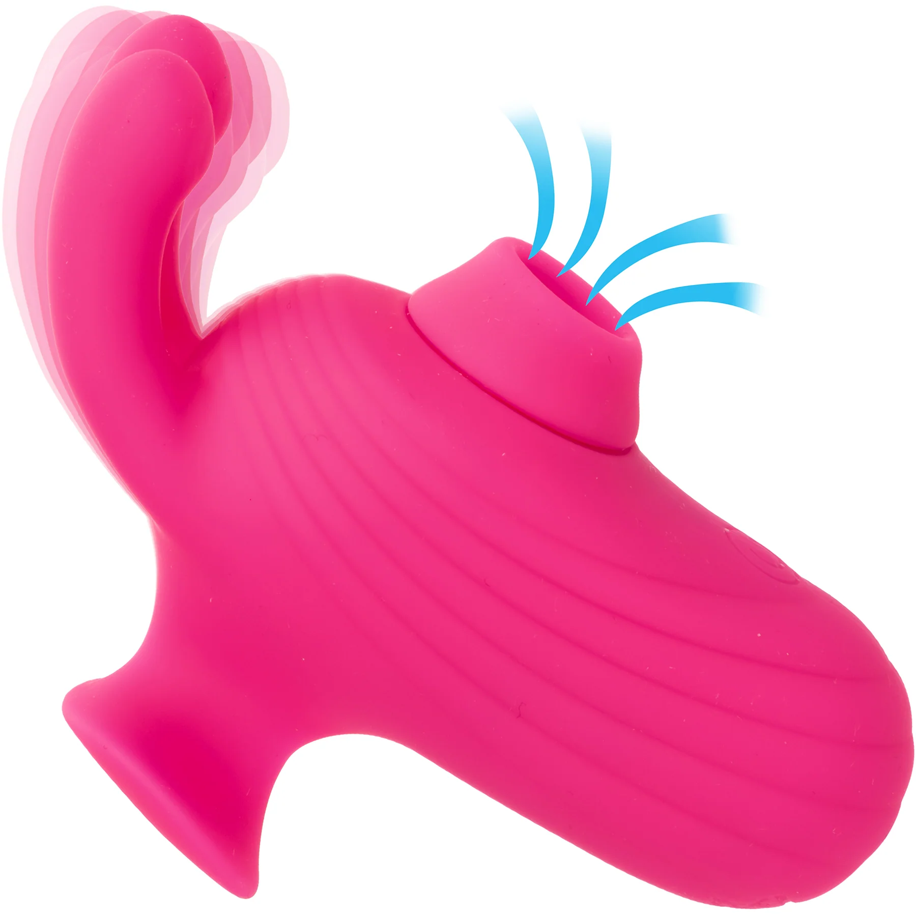 Neon® Vibes The Kissing Bunny Vibe Rechargeable Silicone Sucking Vibrator - Image 5