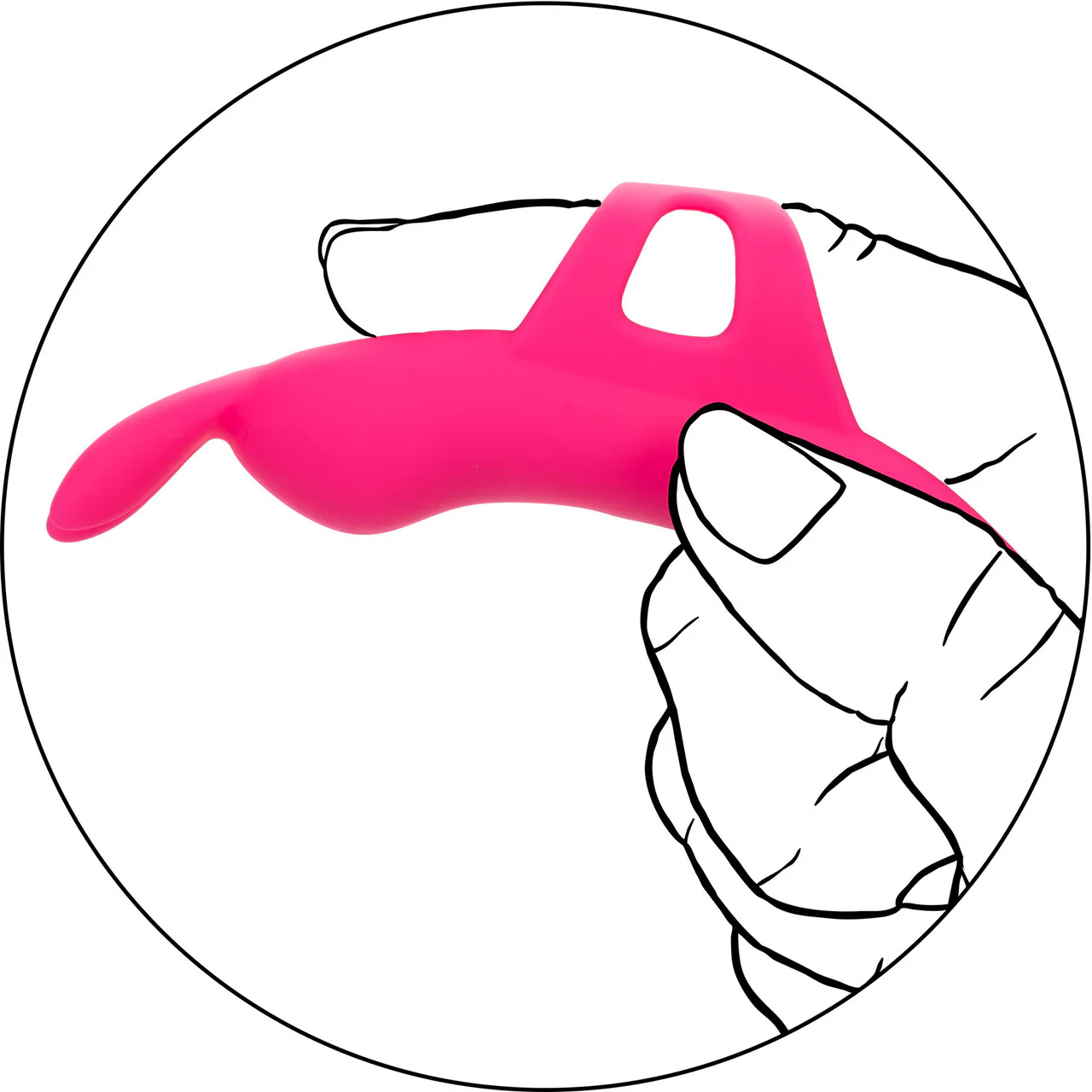Neon Vibes - The Flirty Vibe Rechargeable Silicone Finger Vibrator By CalExotics - Pink - Image 11
