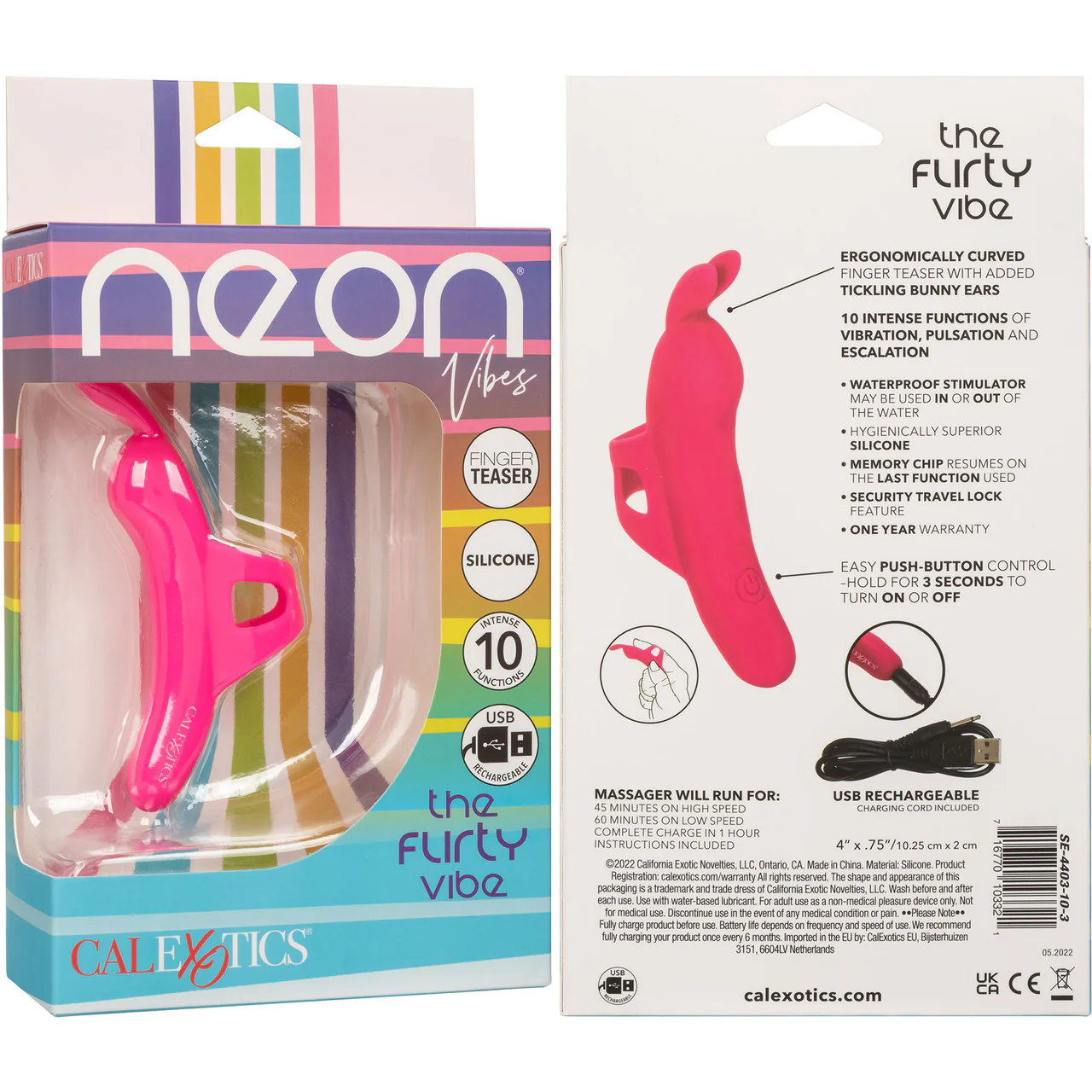 Neon Vibes - The Flirty Vibe Rechargeable Silicone Finger Vibrator By CalExotics - Pink - Image 17