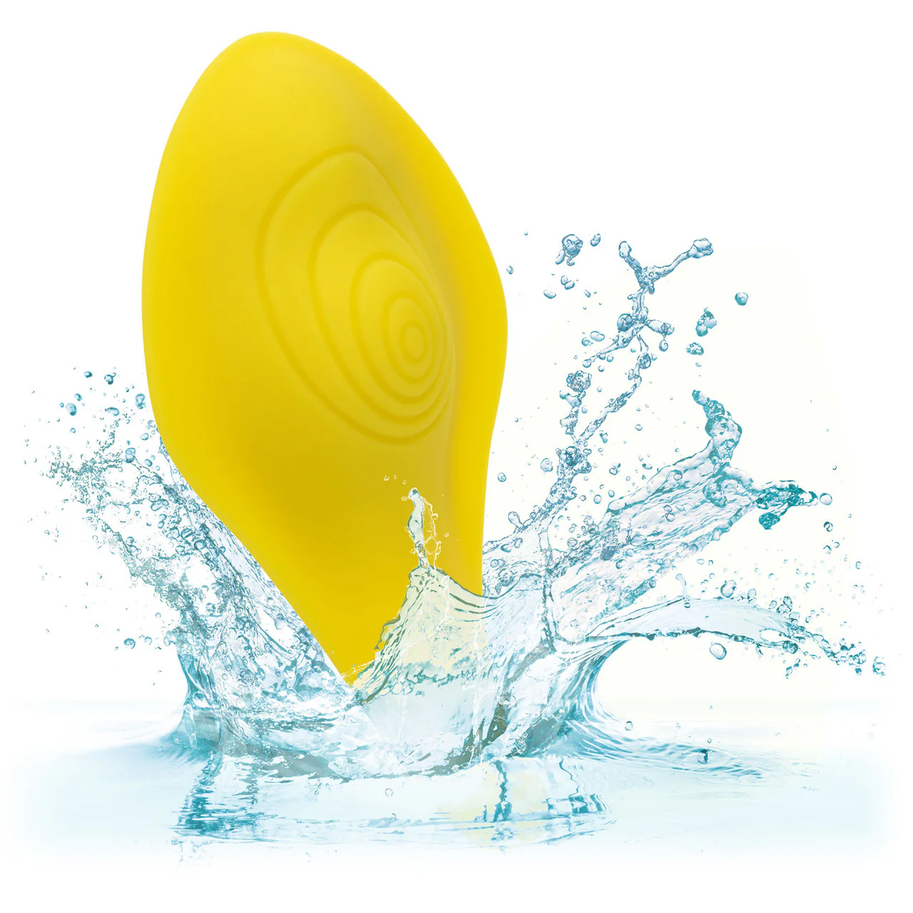 Neon Vibes - The Secret Vibe Rechargeable Silicone Lay On Vibrator With Remote By CalExotics - Yellow - Image 10