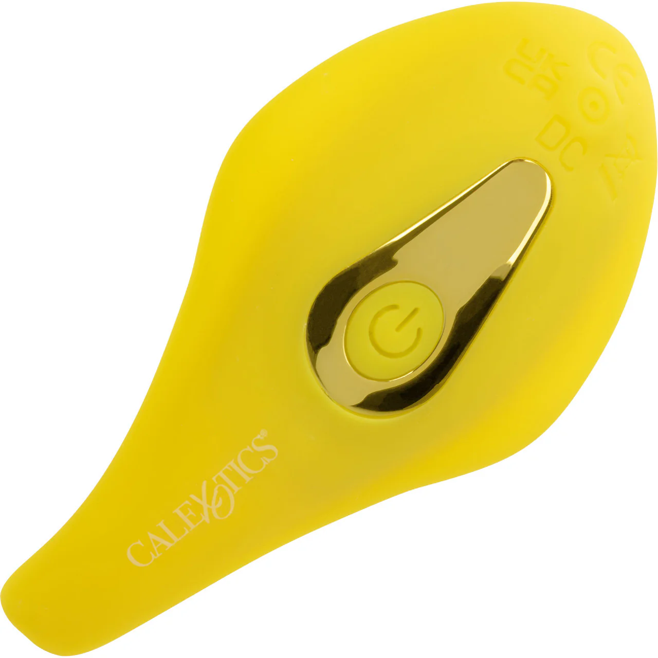 Neon Vibes - The Secret Vibe Rechargeable Silicone Lay On Vibrator With Remote By CalExotics - Yellow - Image 3