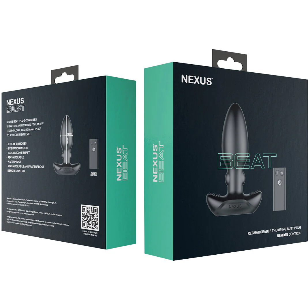 Nexus BEAT Thumping Rechargeable Silicone Butt Plug With Remote - Image 11