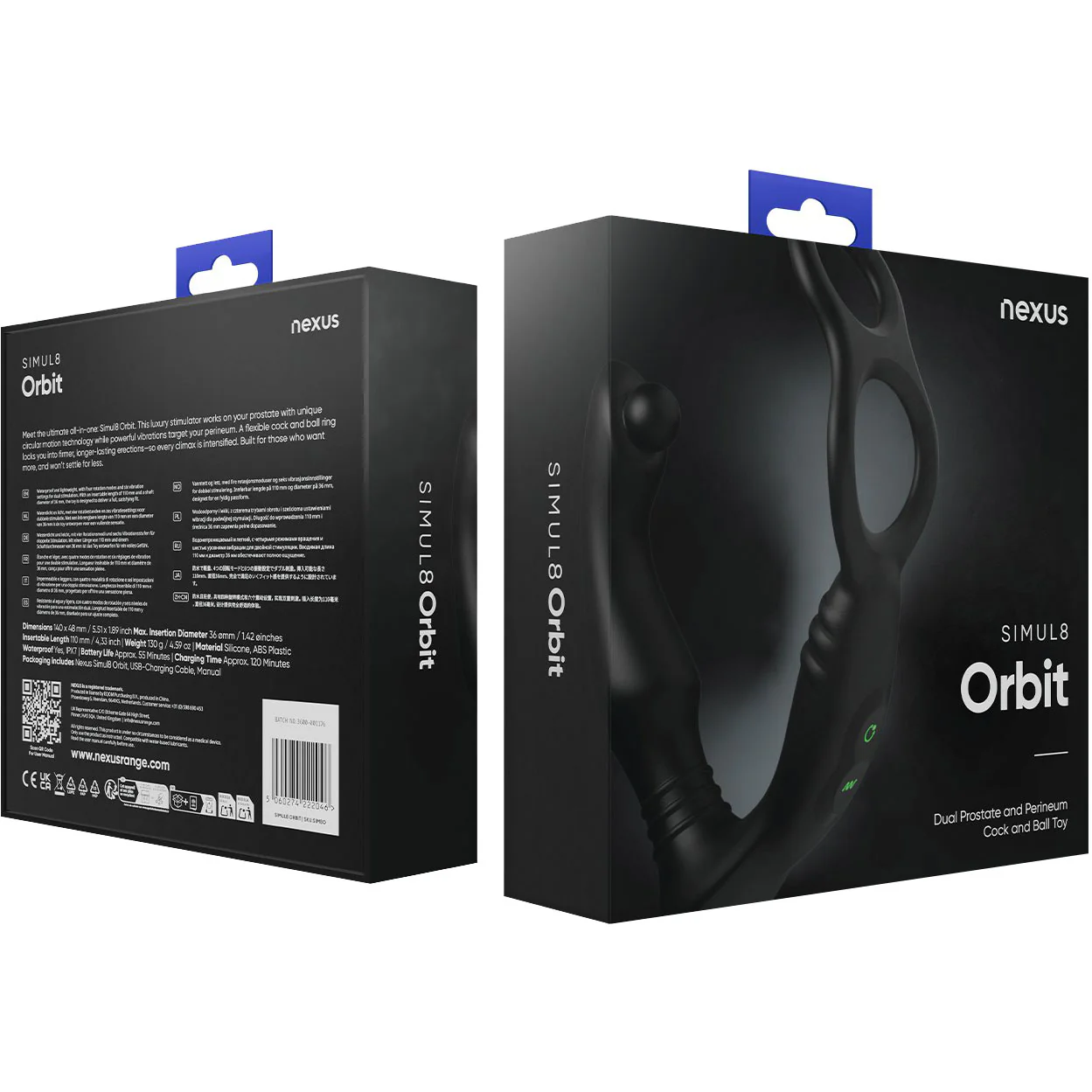Nexus Simul8 Orbit Edition Vibrating Dual Motor Anal Cock & Ball Ring Massager - Image 8