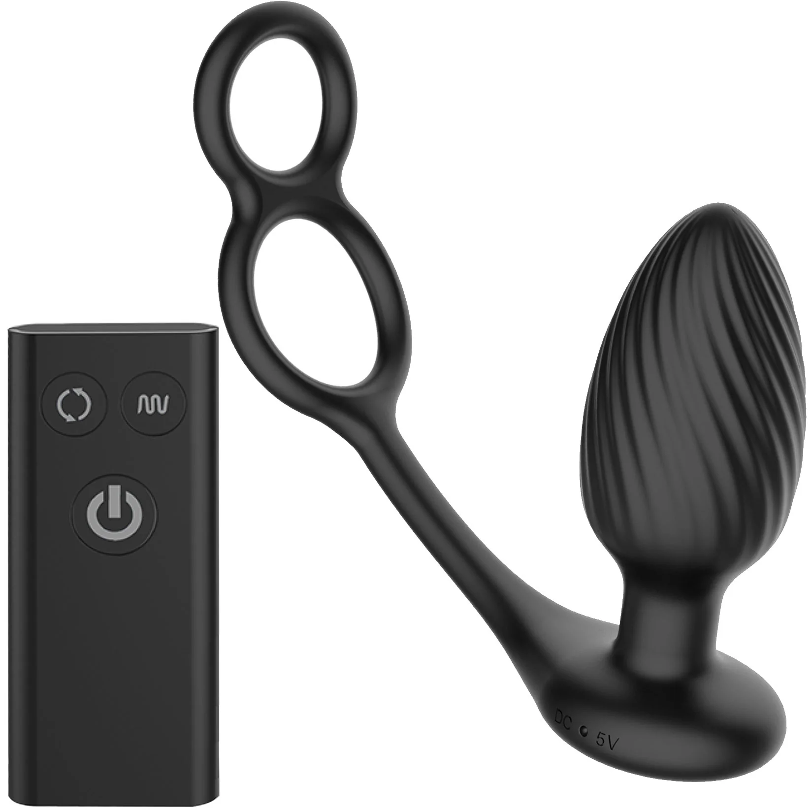 Nexus Tornado Rotating Vibrating Silicone Butt Plug, Cock & Ball Ring With Remote