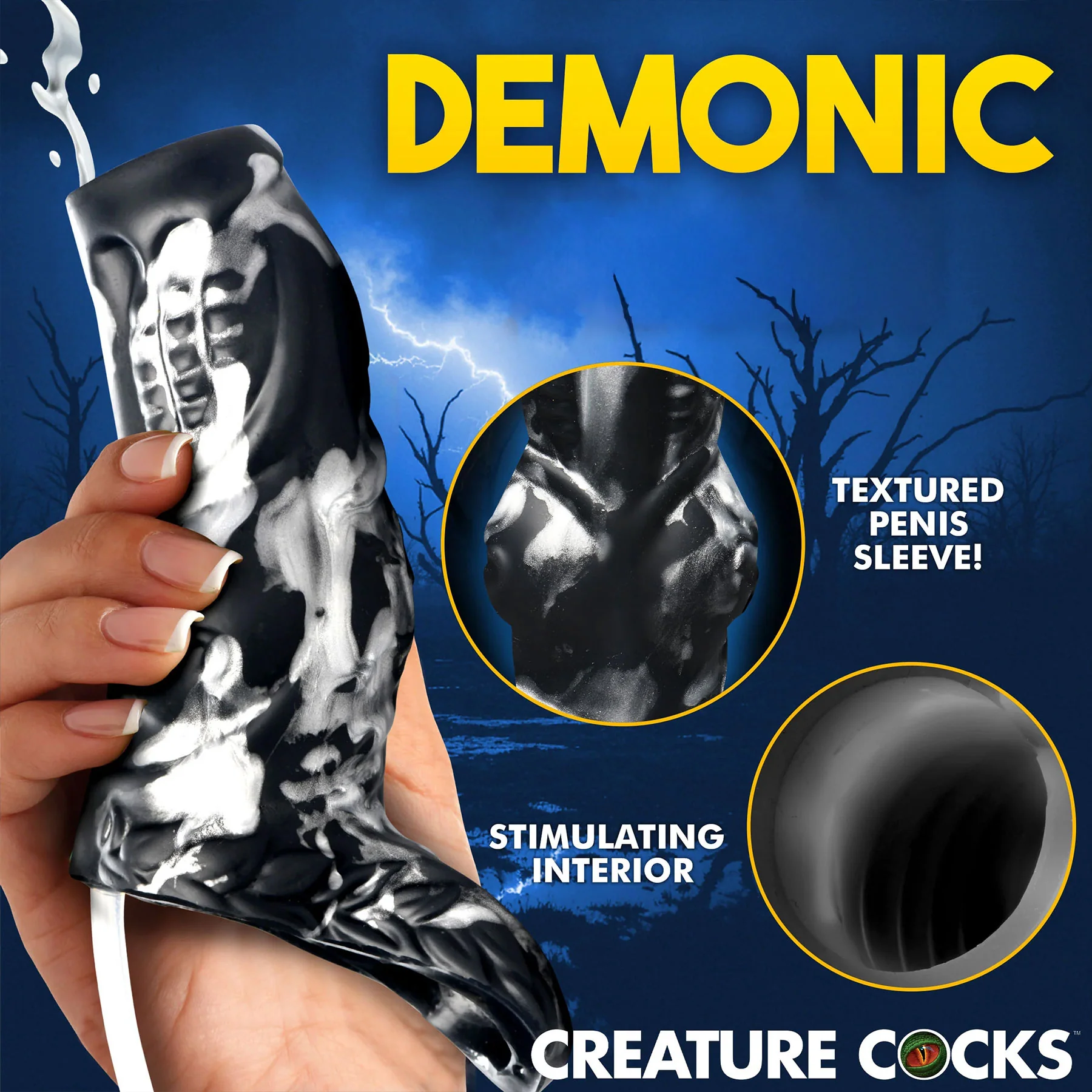 Night Prowler Squirting Silicone Penis Enhancer By Creature Cocks - Image 2