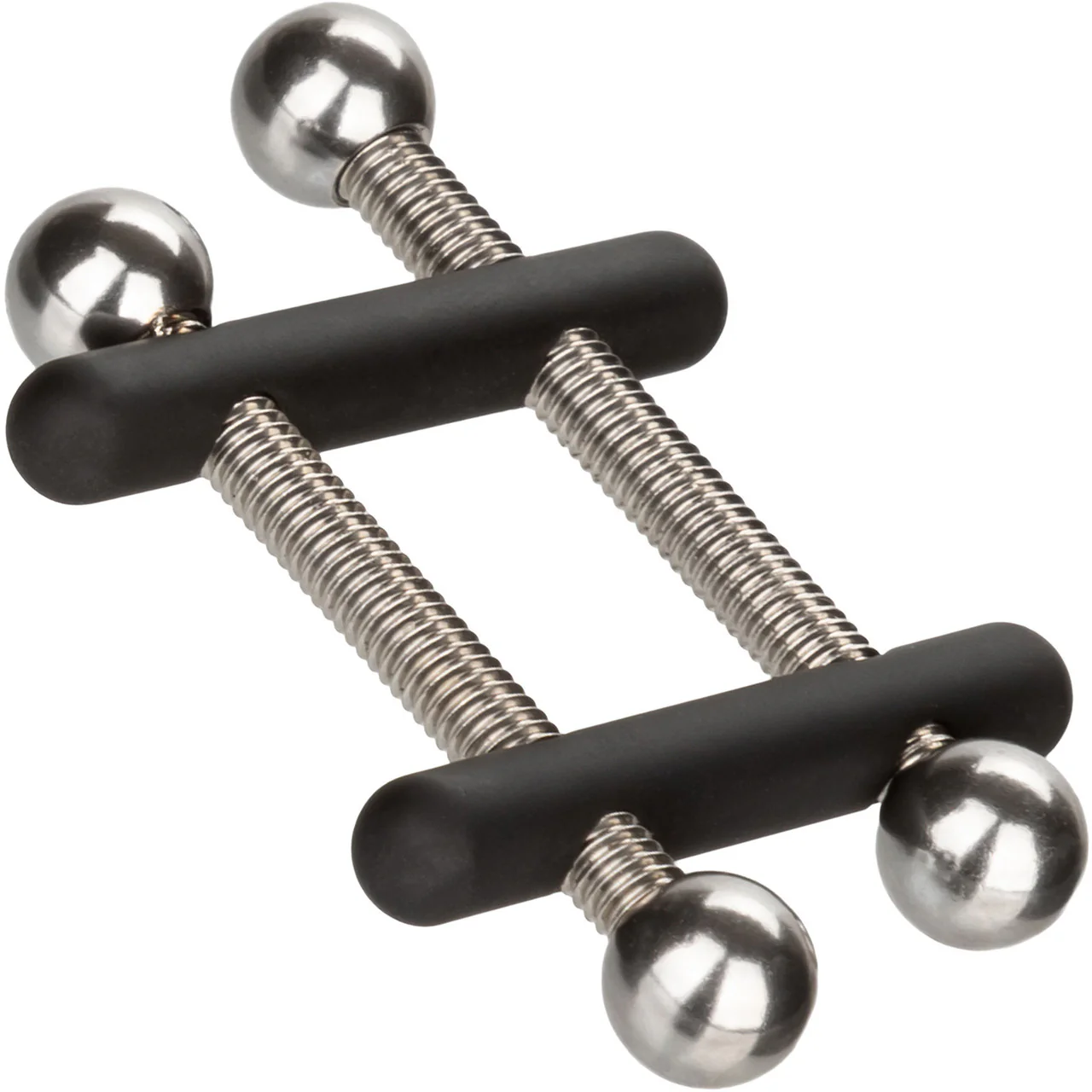 Nipple Grips Power Grip Crossbar Nipple Vices By CalExotics - Black & Silver - Image 3
