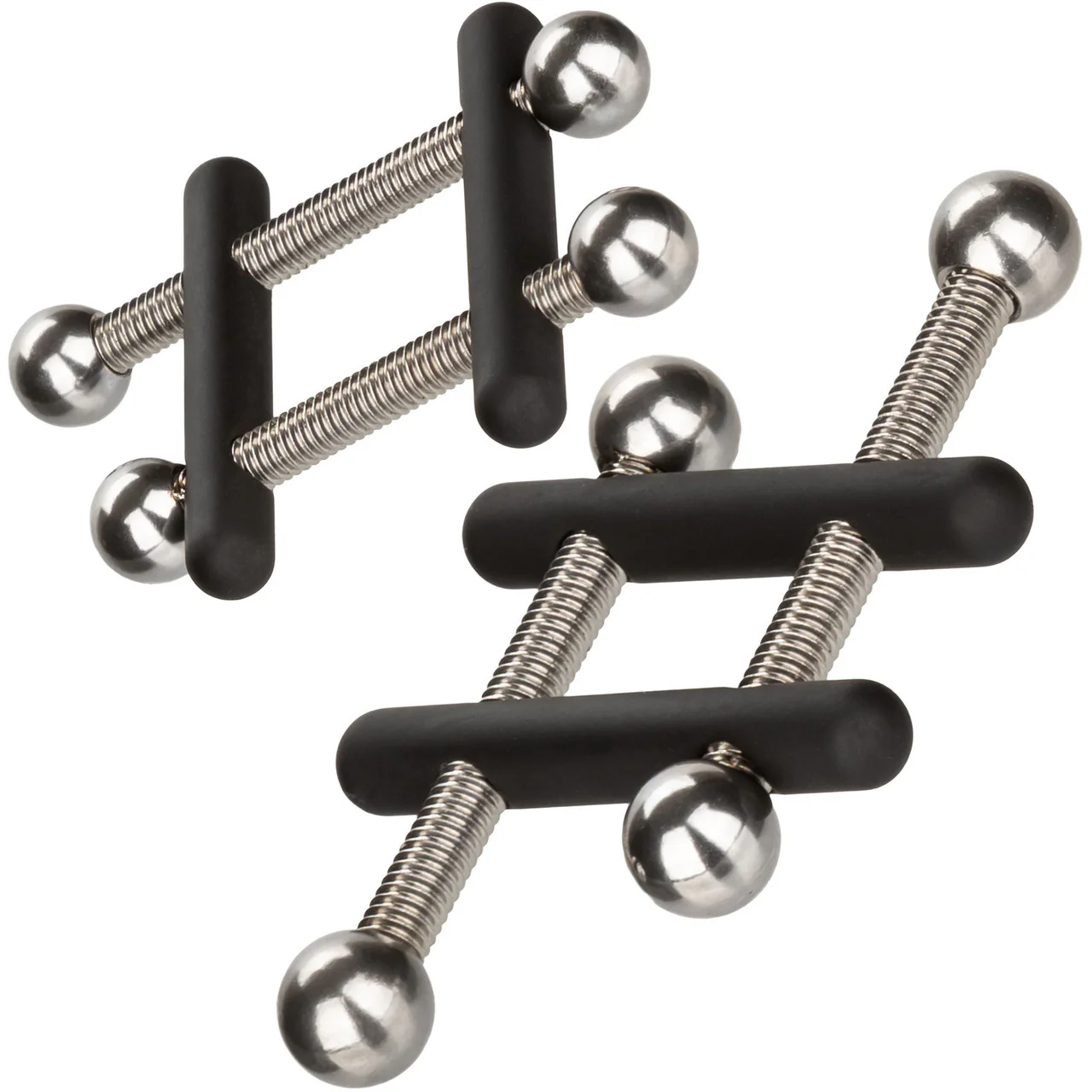 Nipple Grips Power Grip Crossbar Nipple Vices By CalExotics - Black & Silver - Image 5