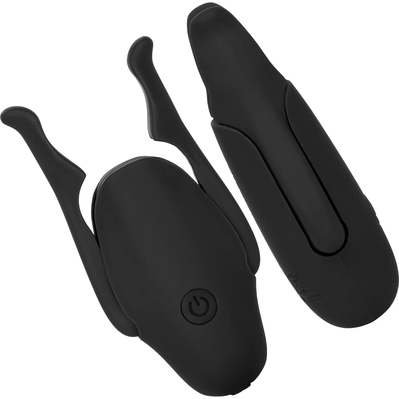 Nipple Play Nipplettes Rechargeable Vibrating Nipple Clamps By CalExotics - Black - Image 2