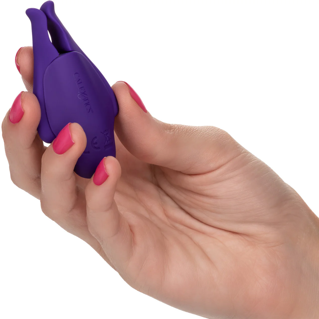 Nipple Play Nipplettes Rechargeable Vibrating Nipple Clamps By CalExotics - Purple - Image 5